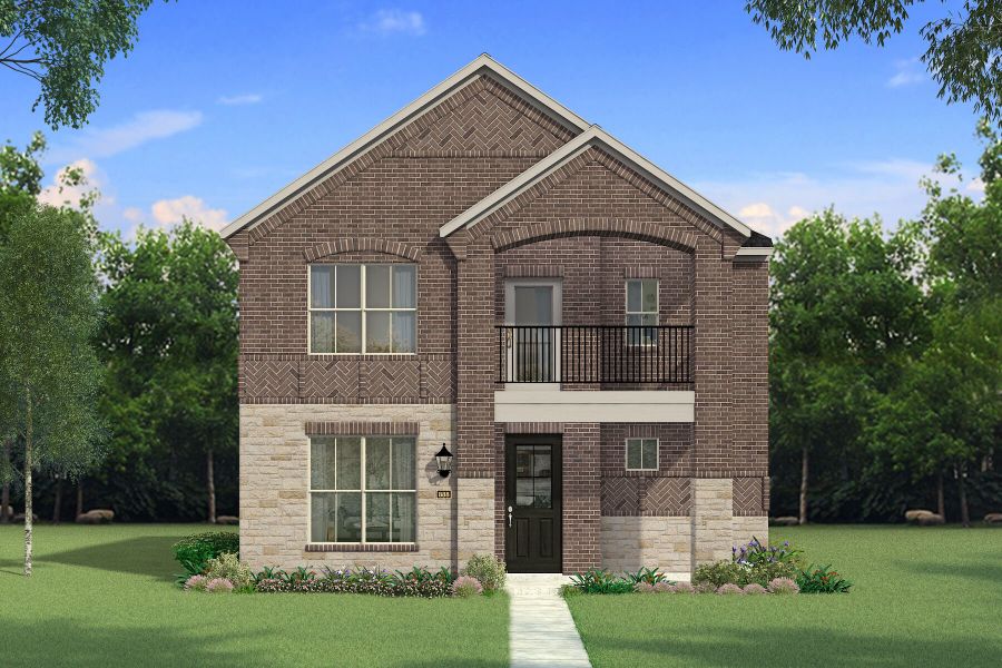 Representative exterior photo of a completed home built from the Trinity by Mattamy Homes in Bayside, Rowlett, TX (Image 5).