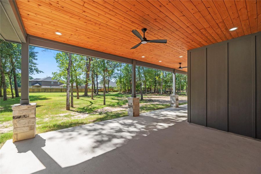 Exterior details and patio area of a home in , Magnolia (Image 29). Exterior details and patio area of a home in , Magnolia (Image 29).