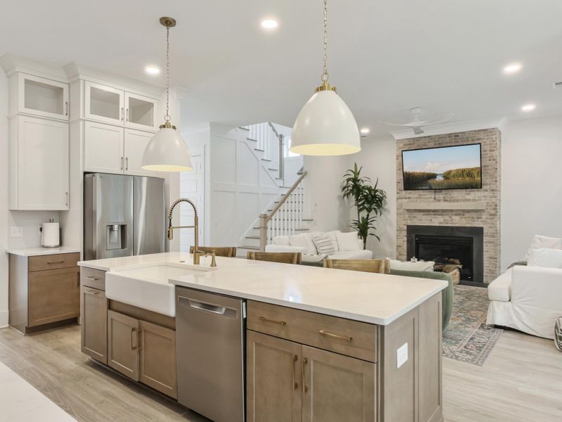 Furnished interior view inside a new home in Overlook at Copahee Sound, Awendaw (Image 40).
