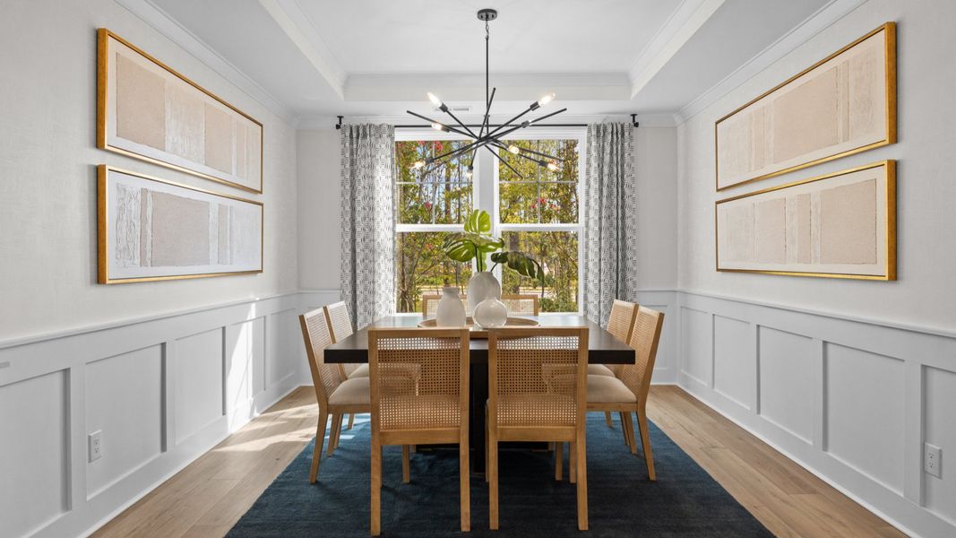 Representative furnished interior of a home built from the Jordan by DRB Homes in Farms at Bellingham, Mooresville (Image 5). Representative furnished interior of a home built from the Jordan by DRB Homes in Farms at Bellingham, Mooresville (Image 5).