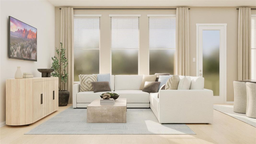 Furnished interior view inside a new home in Cotton Brook, Hutto (Image 13). Furnished interior view inside a new home in Cotton Brook, Hutto (Image 13).