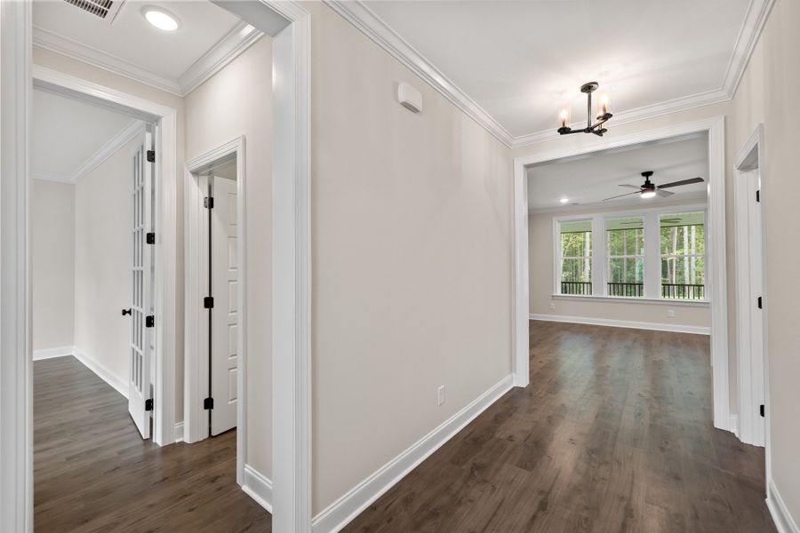 Representative unfurnished interior of a home built from the The Chandler by RobuckHomes in Baylee Ridge, Selma (Image 183).