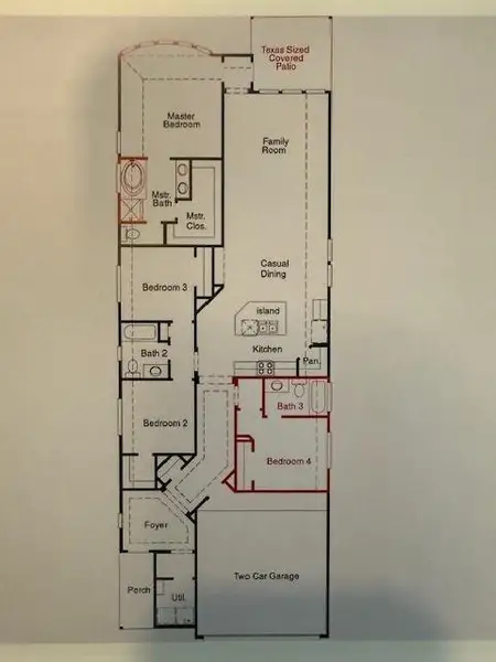 2D floor plan layout of this home in Grand Central Park, Conroe, TX (Image 3). 2D floor plan layout of this home in Grand Central Park, Conroe, TX (Image 3).