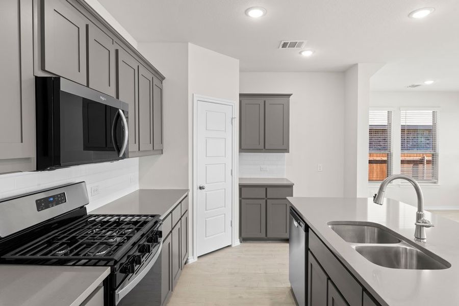 Representative exterior photo of a completed home built from the Mulberry by Impression Homes in Keeneland, Aubrey, TX (Image 6). Representative exterior photo of a completed home built from the Mulberry by Impression Homes in Keeneland, Aubrey, TX (Image 6).