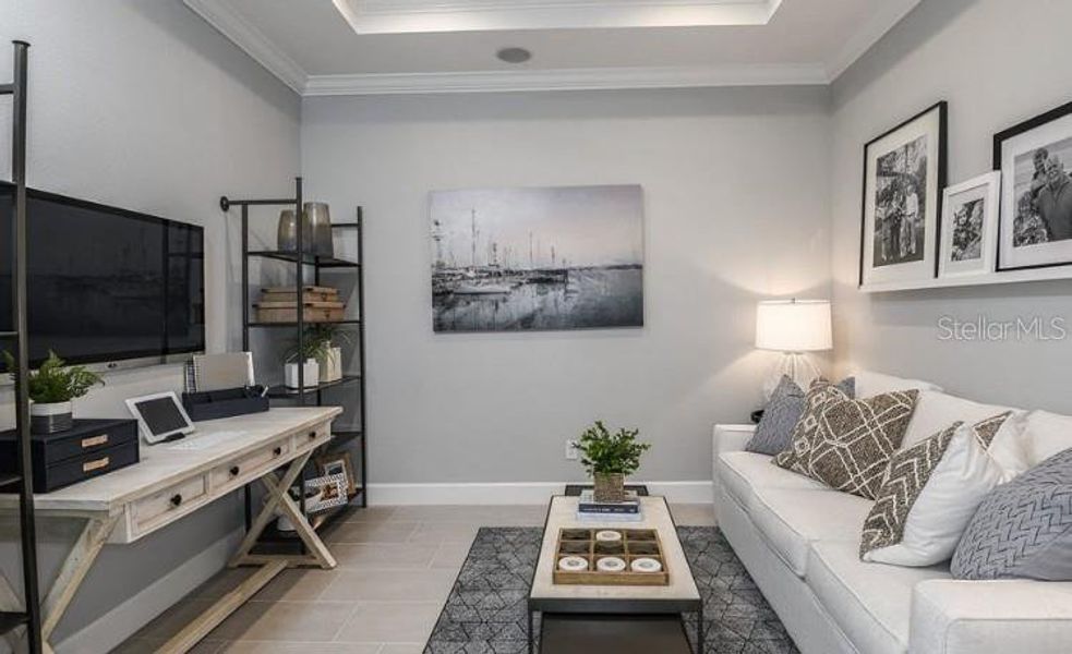 Furnished interior view inside a new home in Esplanade at Azario Lakewood Ranch, Bradenton (Image 14). Furnished interior view inside a new home in Esplanade at Azario Lakewood Ranch, Bradenton (Image 14).