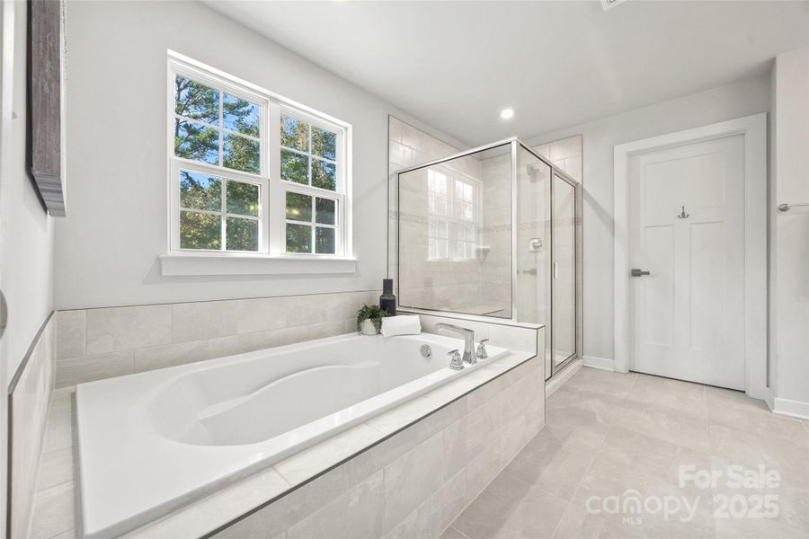 Master bathroom with soaking tub Master bathroom with soaking tub