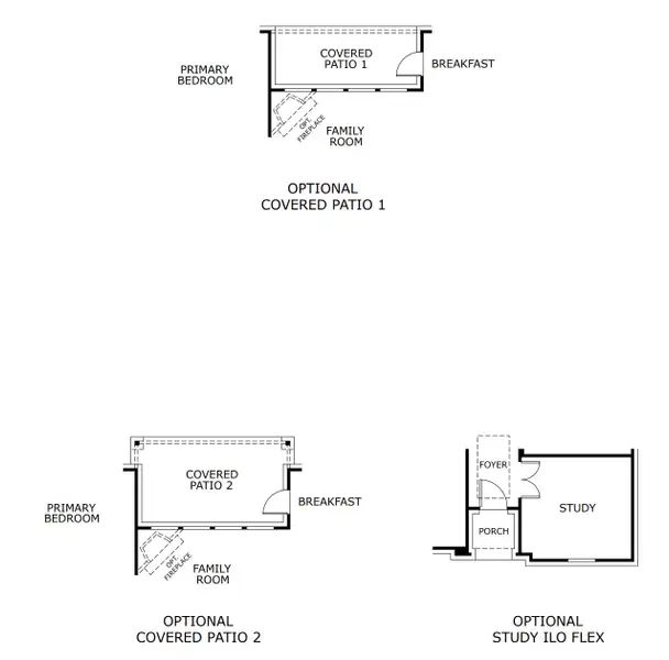 2D floor plan layout for the Concept 2370 by Risewell Homes in Mockingbird Hills, Joshua, TX (Image 4).