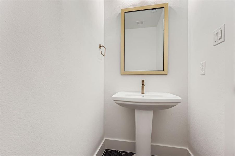 Bathroom with baseboards