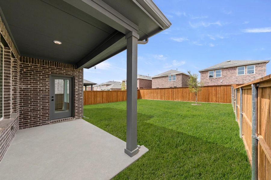 Covered Patio and Backyard