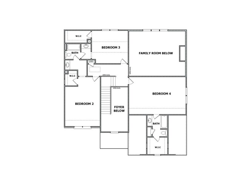 2D floor plan layout of this home in Stonegate, Monroe, GA (Image 3).