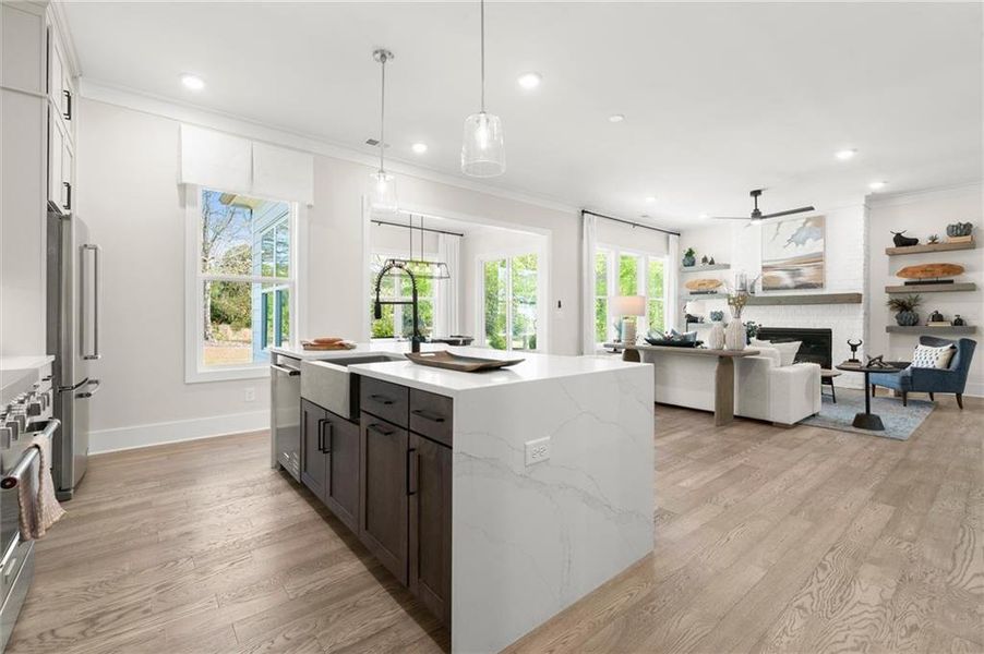 Furnished interior view inside a new home in Hillgrove Preserve, Powder Springs (Image 9).