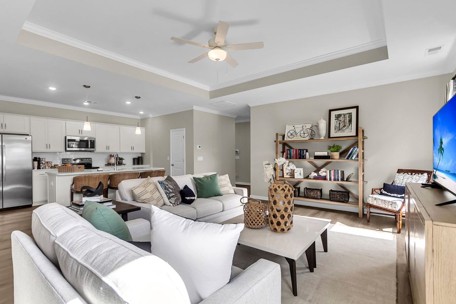 Furnished interior view inside a new home in Fairway Woods at Wyboo, Manning (Image 10). Furnished interior view inside a new home in Fairway Woods at Wyboo, Manning (Image 10).