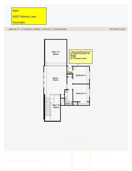 2D floor plan layout of this home in Escondido, Magnolia, TX (Image 2). 2D floor plan layout of this home in Escondido, Magnolia, TX (Image 2).