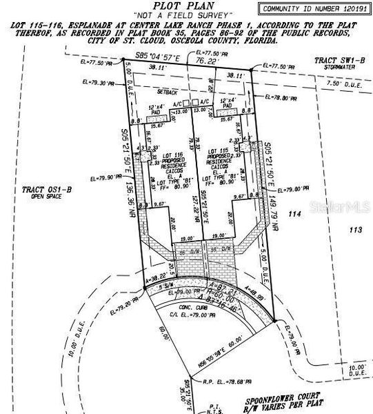 5338 Spoonflower Court preliminary plot plan