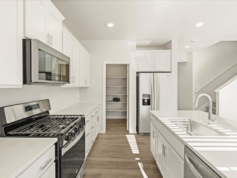Furnished interior view inside a new home in Lorson Ranch : The Springs Collection, Colorado Springs (Image 3).