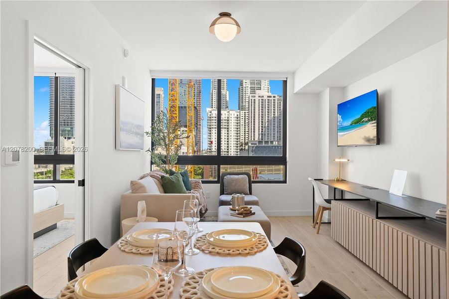 Furnished interior view inside a new home in , Miami (Image 3).
