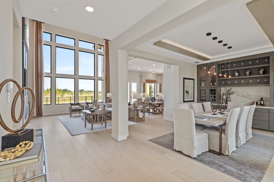 Furnished interior view inside a new home in Bridgeland 45', 50', 70', Cypress (Image 34).