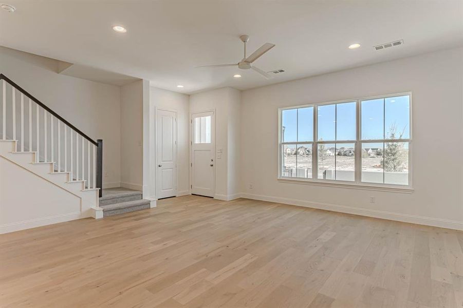 Spacious, unfurnished interior of a new home in Walsh Townhomes, Aledo (Image 31). Spacious, unfurnished interior of a new home in Walsh Townhomes, Aledo (Image 31).