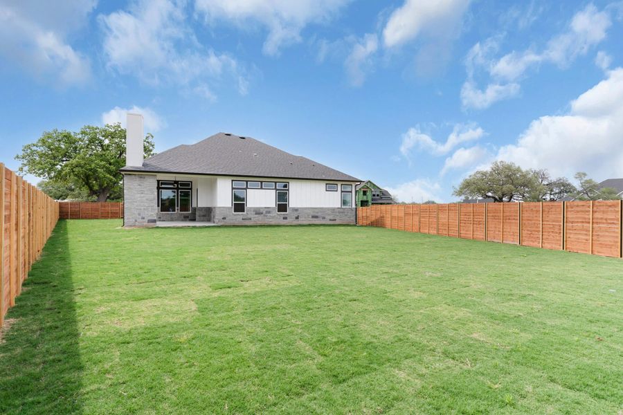 Exterior details and patio area of a home in Broken Oak, Georgetown (Image 36).