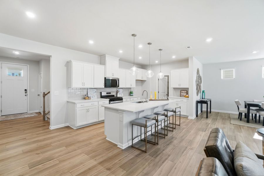 Furnished interior view inside a new home in Waxhaw Landing, Monroe (Image 7).