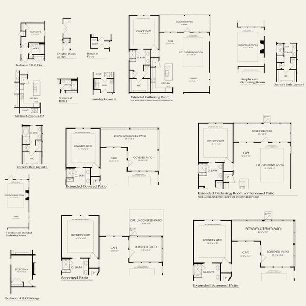 2D floor plan layout for the Mystique by Pulte Homes in Forest Creek, Waxhaw, NC (Image 5).