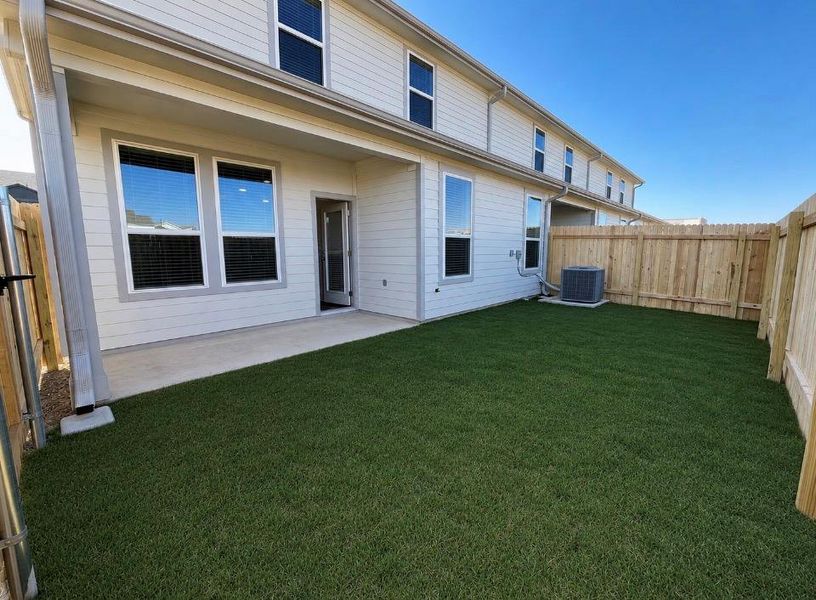 Exterior details and patio area of a home in Wellspring, Round Rock (Image 3).