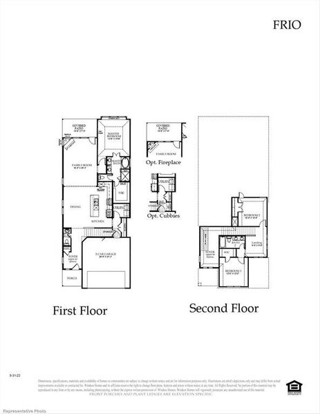 2D floor plan layout of this home in Villas at Long Branch, Rowlett, TX (Image 2).
