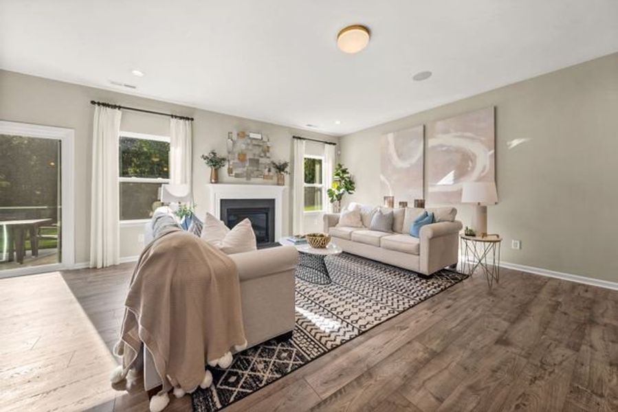 Representative furnished interior of a home built from the Kipling by True Homes in Whispering Hills, Locust (Image 10).