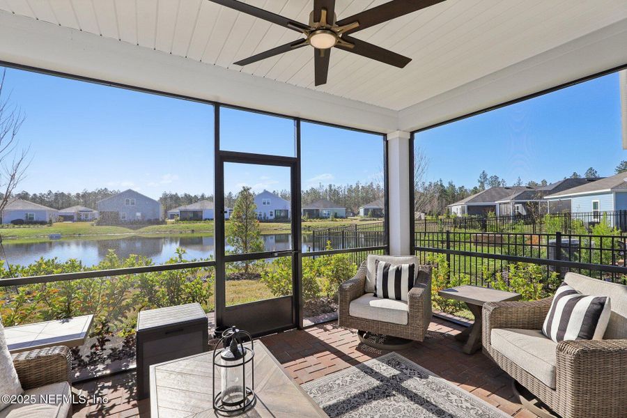 Exterior details and patio area of a home in Shearwater, St. Augustine (Image 24).