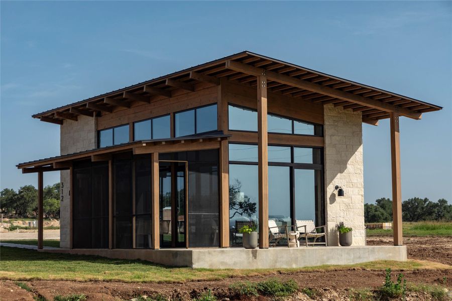 In-progress construction of a new home in , Hye, TX (Image 22).