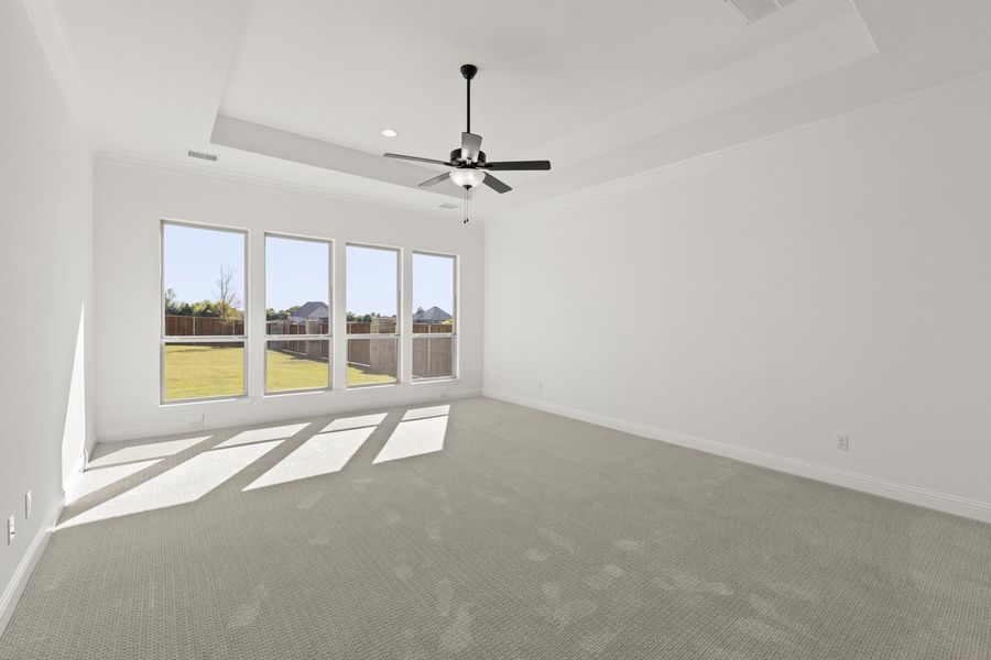 Representative unfurnished interior of a home built from the Hadley by Windsor Homes in Winding Creek, Rockwall (Image 24).