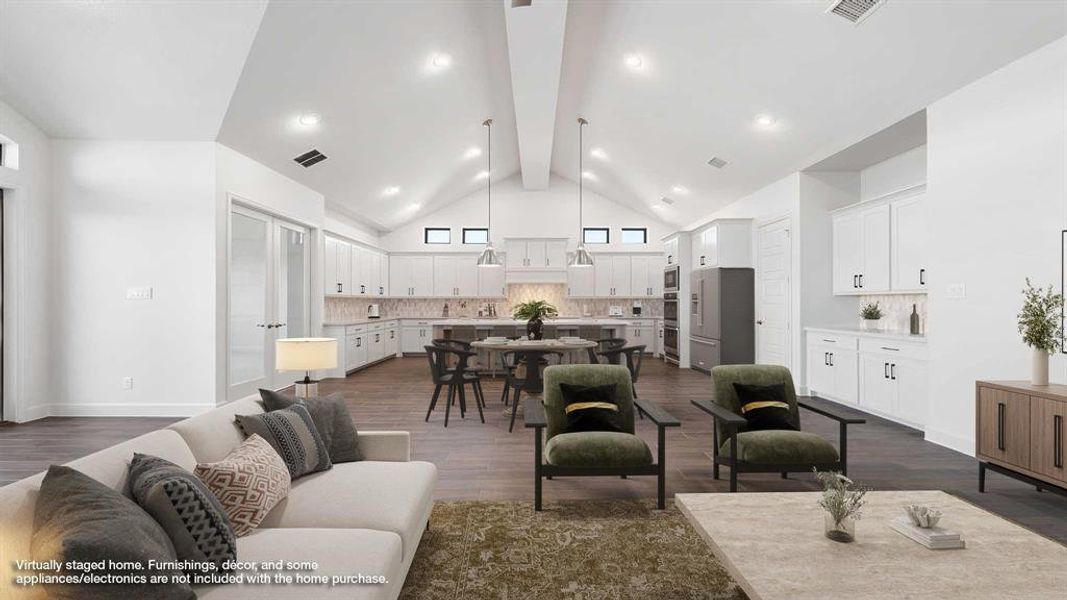 Furnished interior view inside a new home in Myrtle Creek 71', Waxahachie (Image 11). Furnished interior view inside a new home in Myrtle Creek 71', Waxahachie (Image 11).