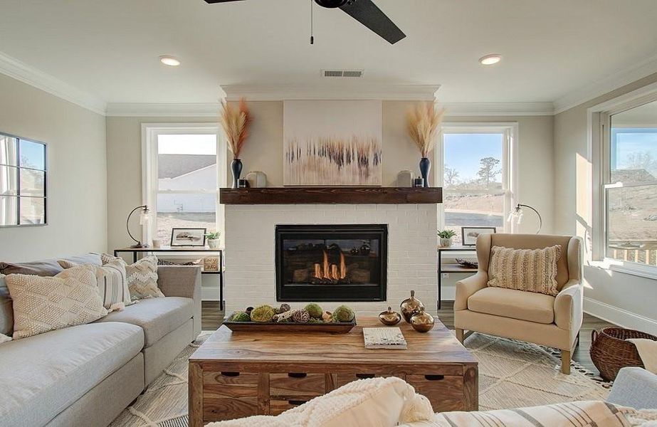 Furnished interior view inside a new home in Courtyards at Traditions, Cumming (Image 28).