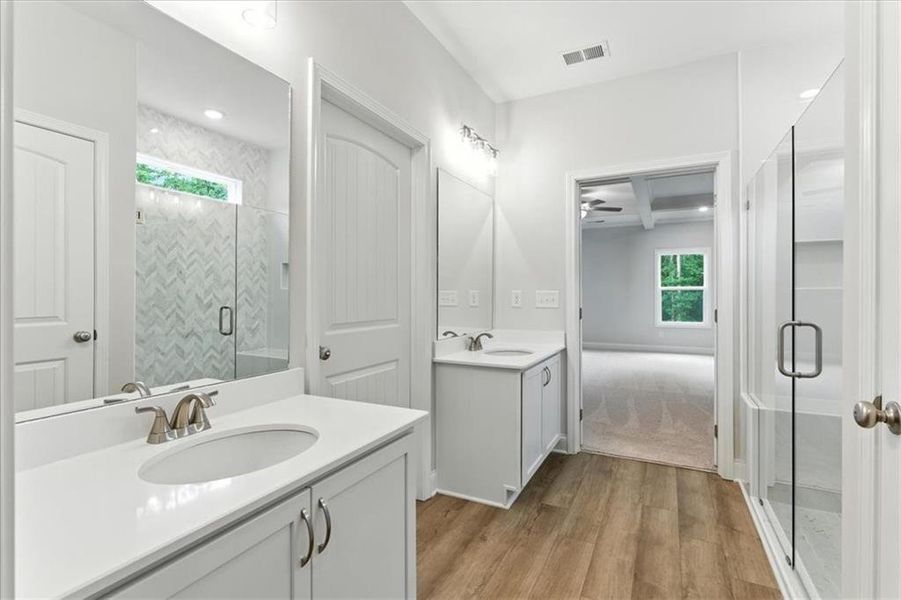 Furnished interior view inside a new home in Stratford at NatureWalk, Dallas (Image 14). Furnished interior view inside a new home in Stratford at NatureWalk, Dallas (Image 14).