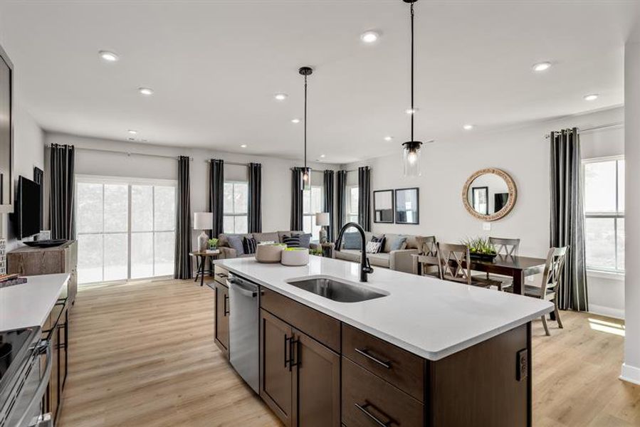 Furnished interior view inside a new home in McCain's Station Townhomes, Gallatin (Image 5).