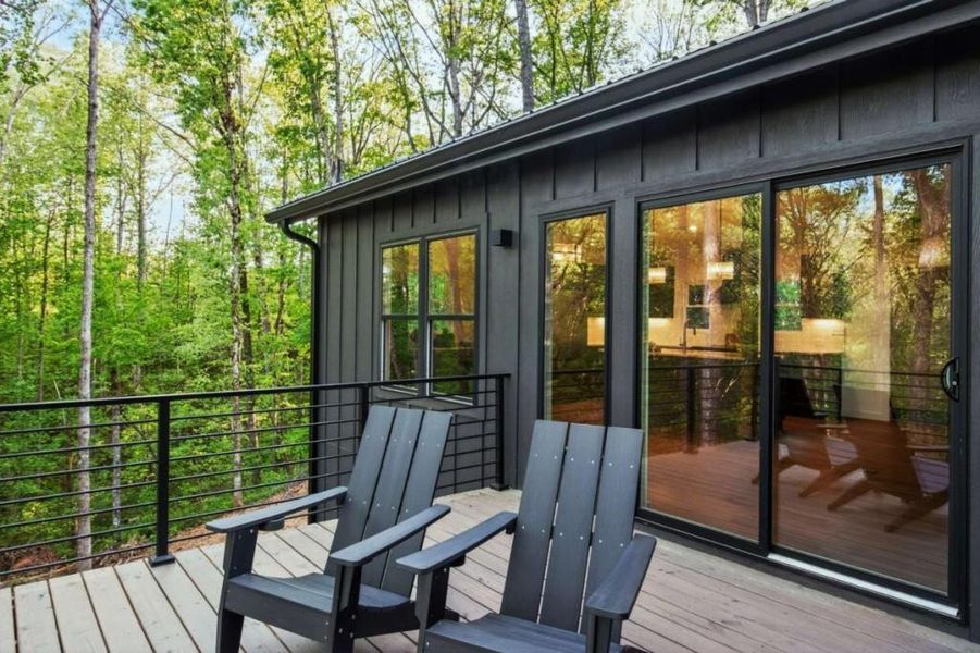 Exterior details and patio area of a home in , Blue Ridge (Image 34).
