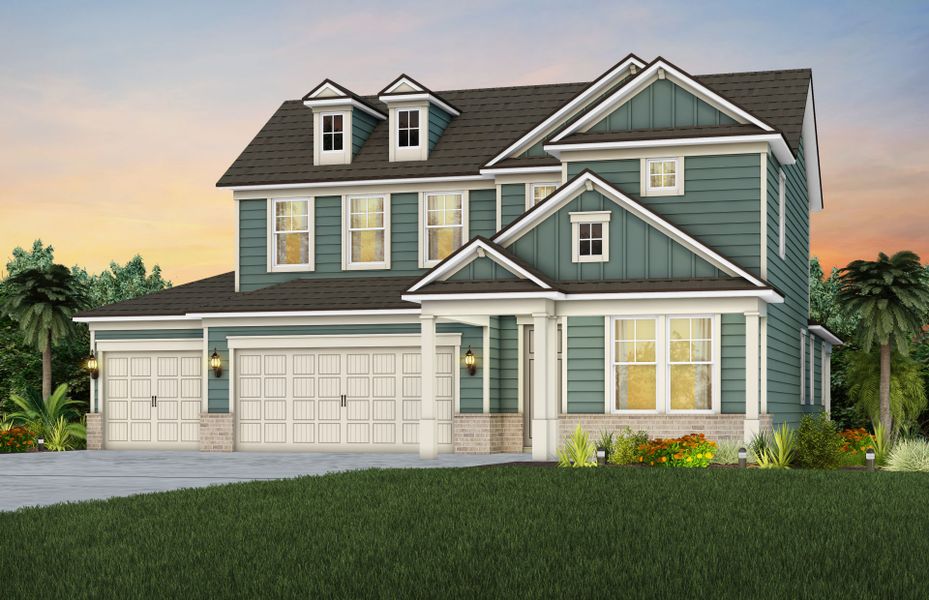 Representative exterior photo of a completed home built from the Coral Grand by Pulte Homes in Fiddler's Cove, Kingsland, GA (Image 21). Representative exterior photo of a completed home built from the Coral Grand by Pulte Homes in Fiddler's Cove, Kingsland, GA (Image 21).