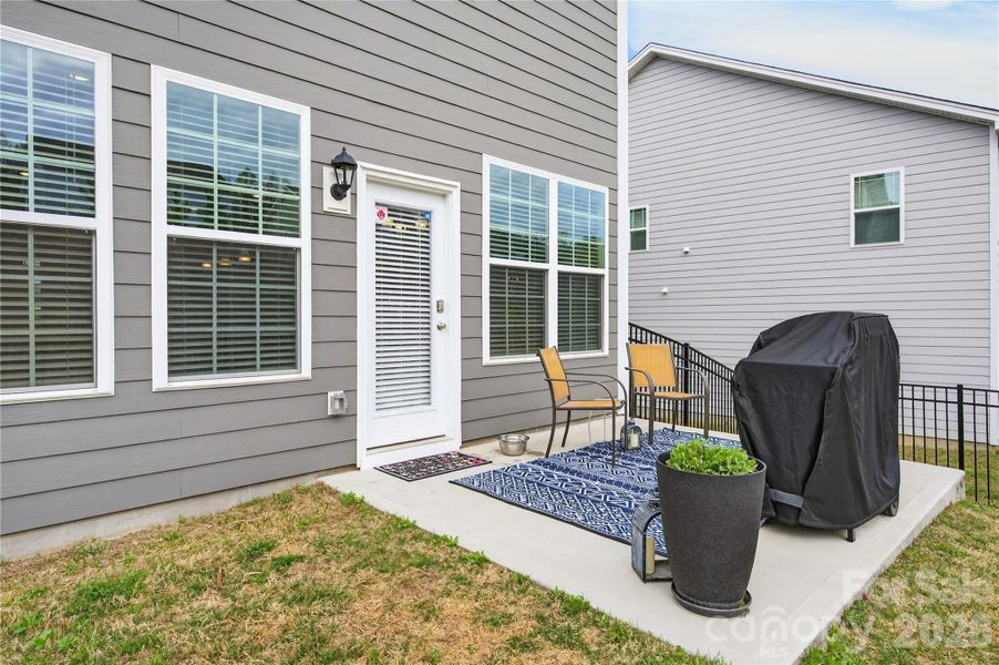 Relax on your back patio.