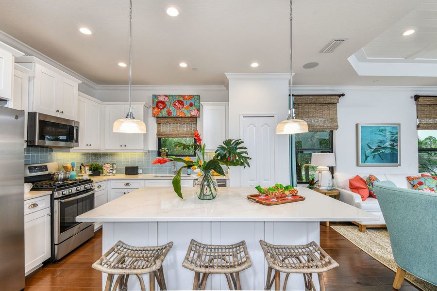Representative furnished interior of a home built from the Crystal Sand 2 by Neal Communities in Vicenza, Venice (Image 7).