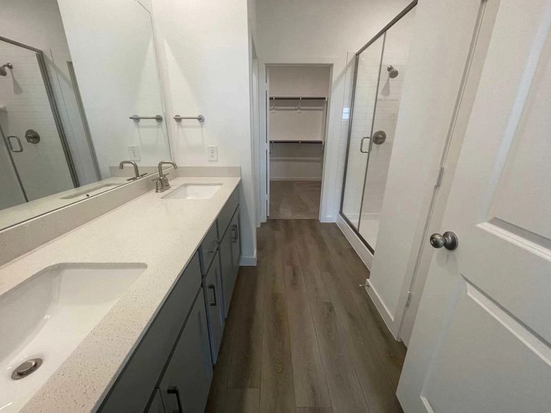 Primary Bathroom Construction Progress featuring the Milan Collection