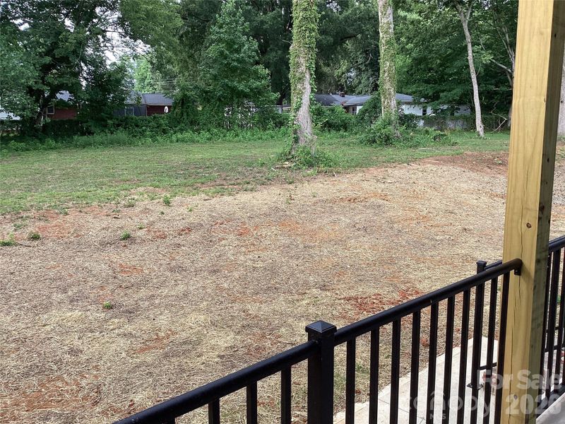 Rear view from porch