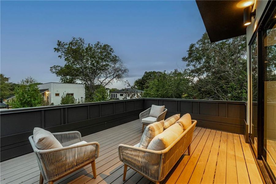 Exterior details and patio area of a home in , Atlanta (Image 33).