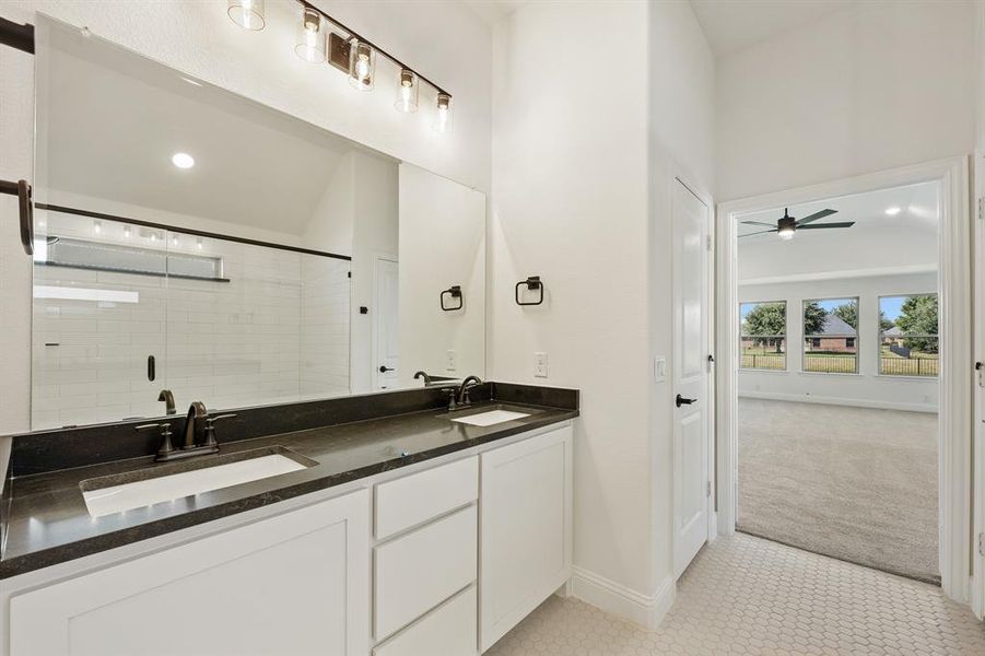 Furnished interior view inside a new home in Abe's Landing, Granbury (Image 12).