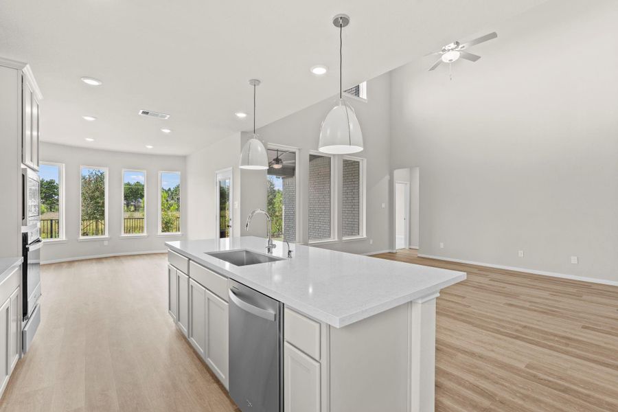 Furnished interior view inside a new home in Bridgeland, Cypress (Image 17).