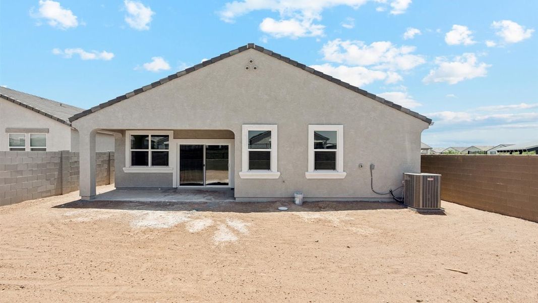 Exterior details and patio area of a home in Entrada Del Oro, Gold Canyon (Image 3).