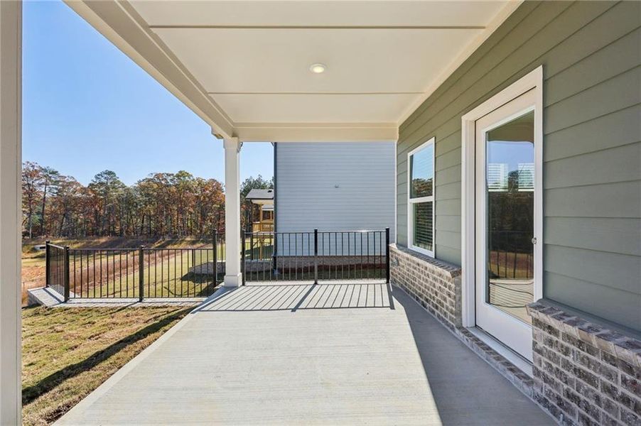 Exterior details and patio area of a home in Parkside at Grayson, Grayson (Image 2).
