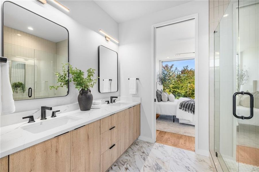 Furnished interior view inside a new home in , Atlanta (Image 12).