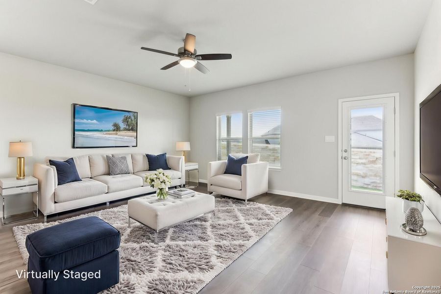 Furnished interior view inside a new home in Remington Ranch, San Antonio (Image 8). Furnished interior view inside a new home in Remington Ranch, San Antonio (Image 8).