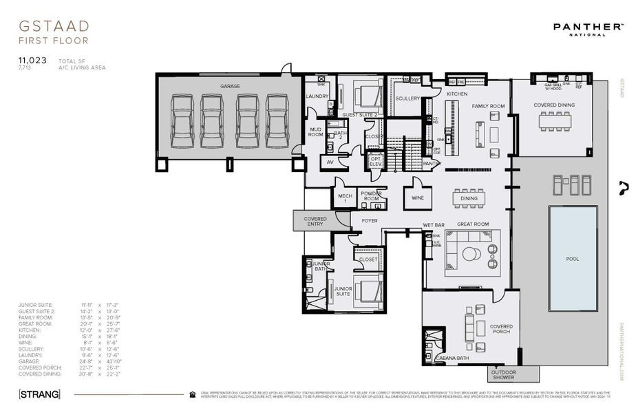 2D floor plan layout of this home in , Palm Beach Gardens, FL (Image 5).