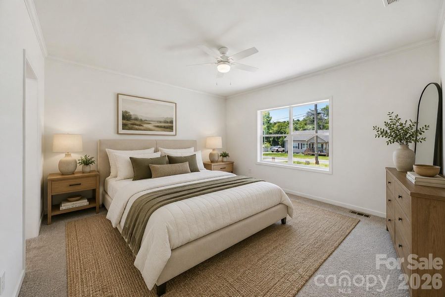 Furnished interior view inside a new home in , Newton (Image 12).